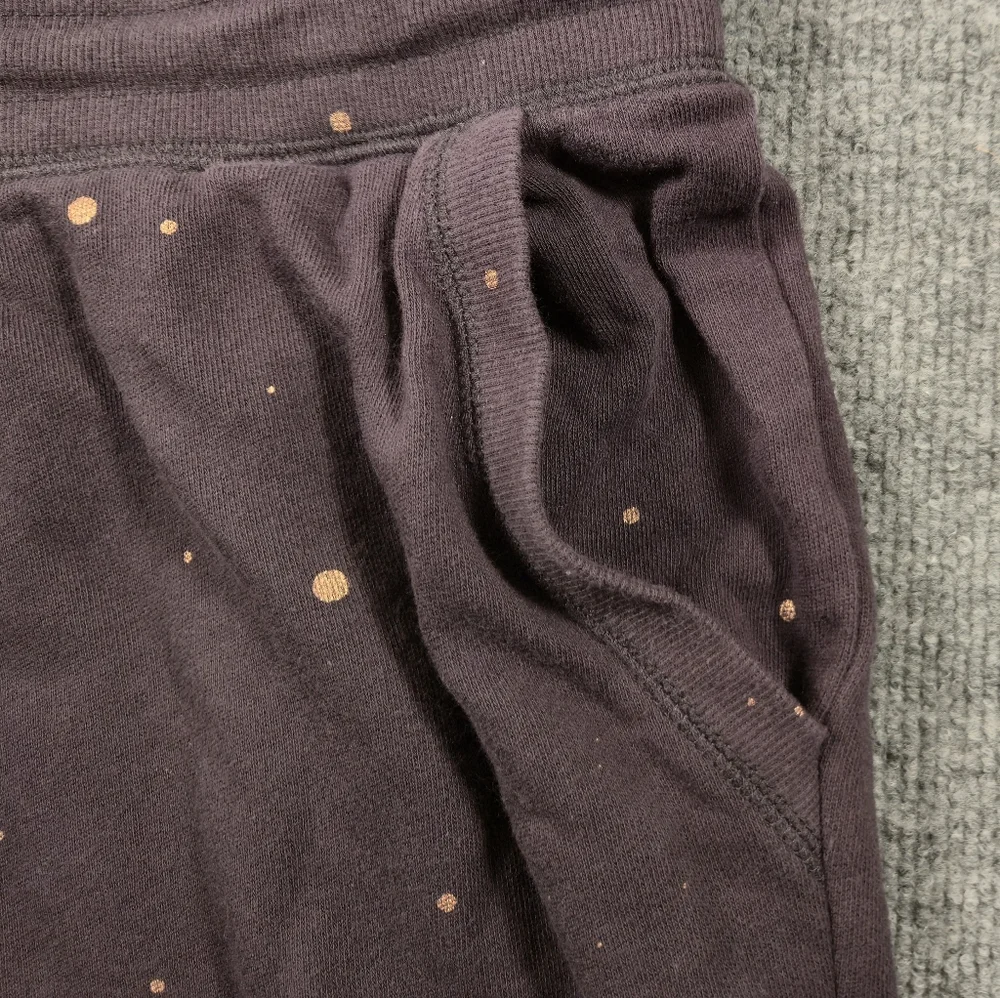 Peloton Rose Gold Speckled Athleisure Jogger Sweatpants L Metallic Paint‎ Drip